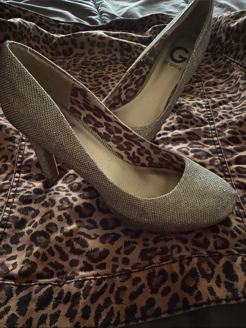 G by Guess Metallic Gold Textured Pump